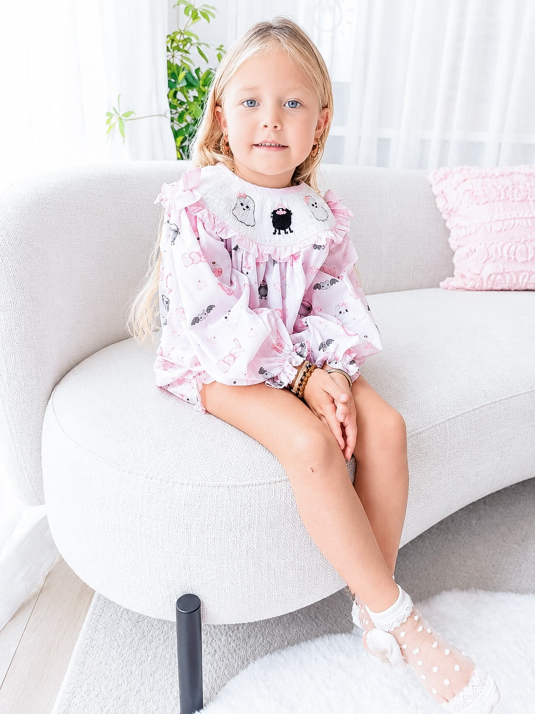 Girls Halloween romper PRE ORDER