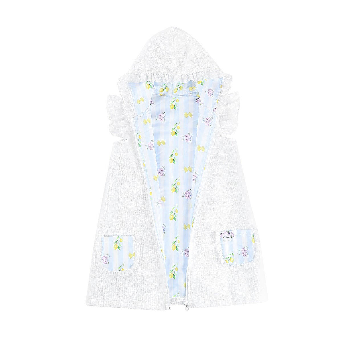 Girls lemon towel robe