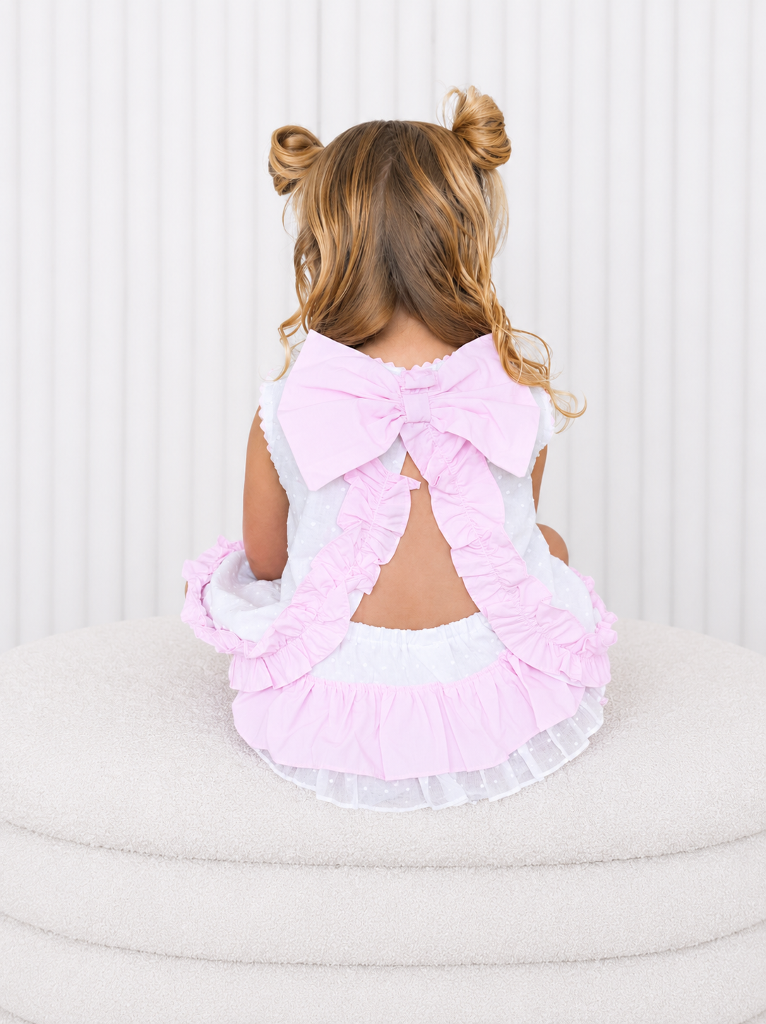 Swiss dot smocked set