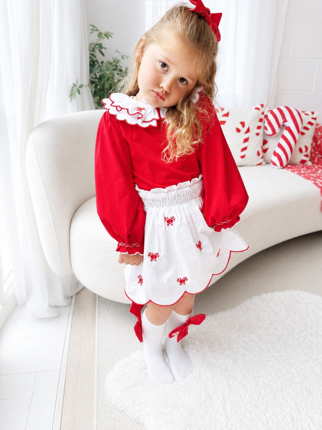 Candy cane lane skirt set PRE ORDER