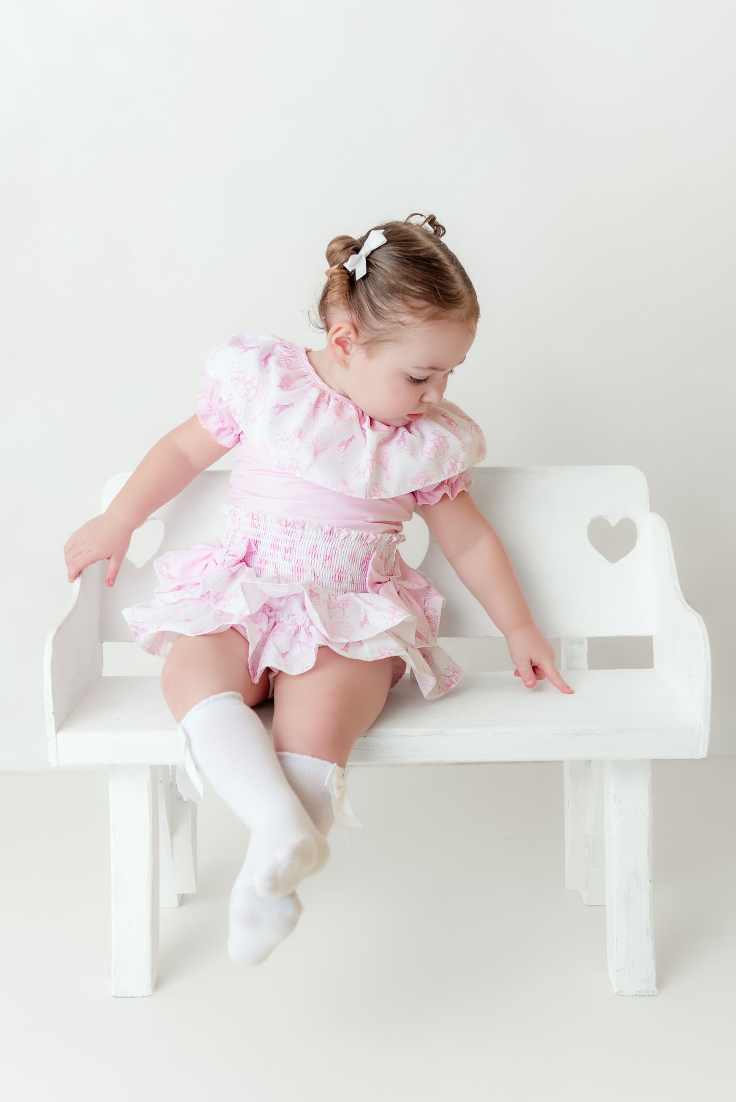Girls safari toile bloomers set