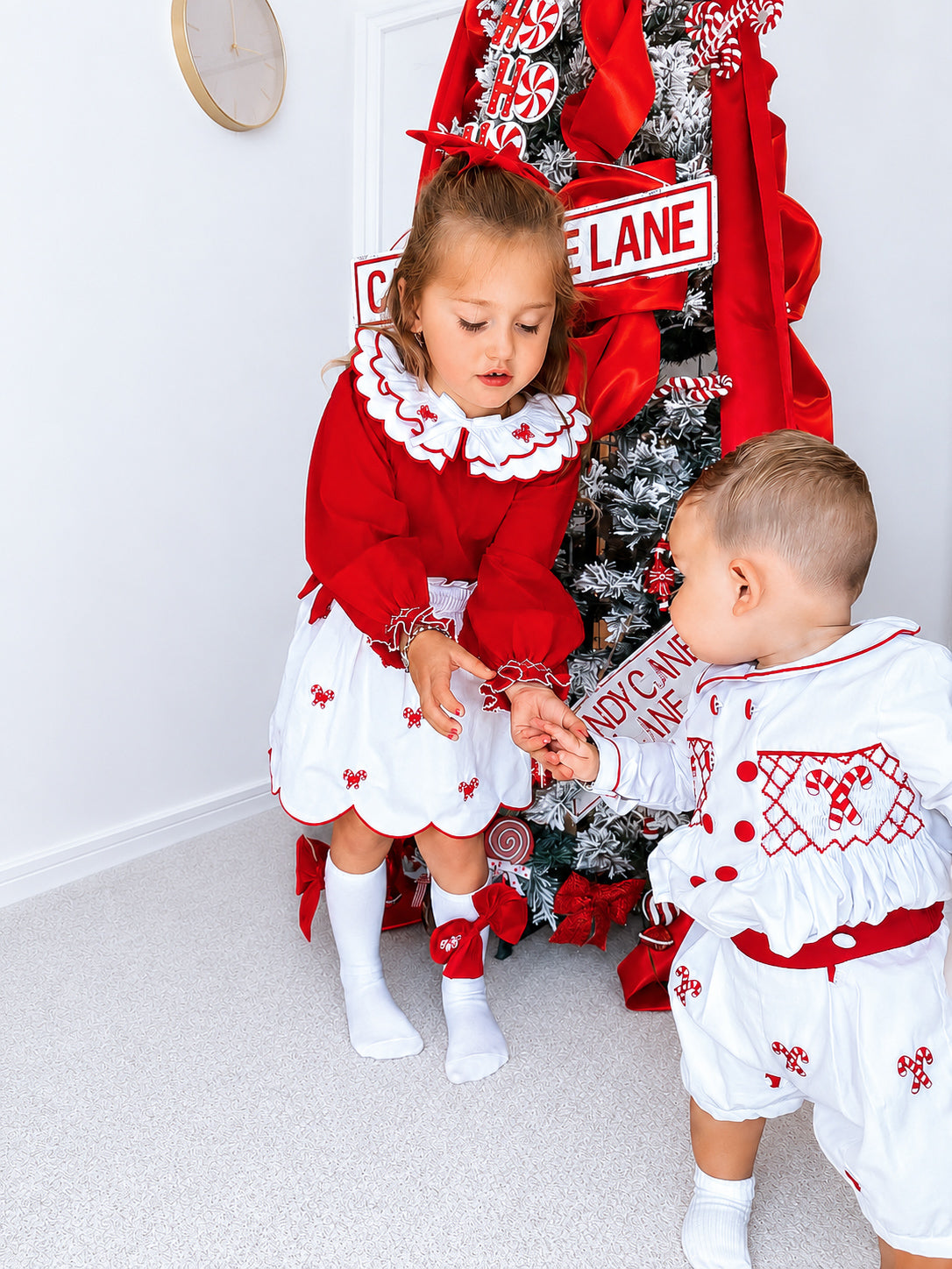 Candy cane lane skirt set PRE ORDER