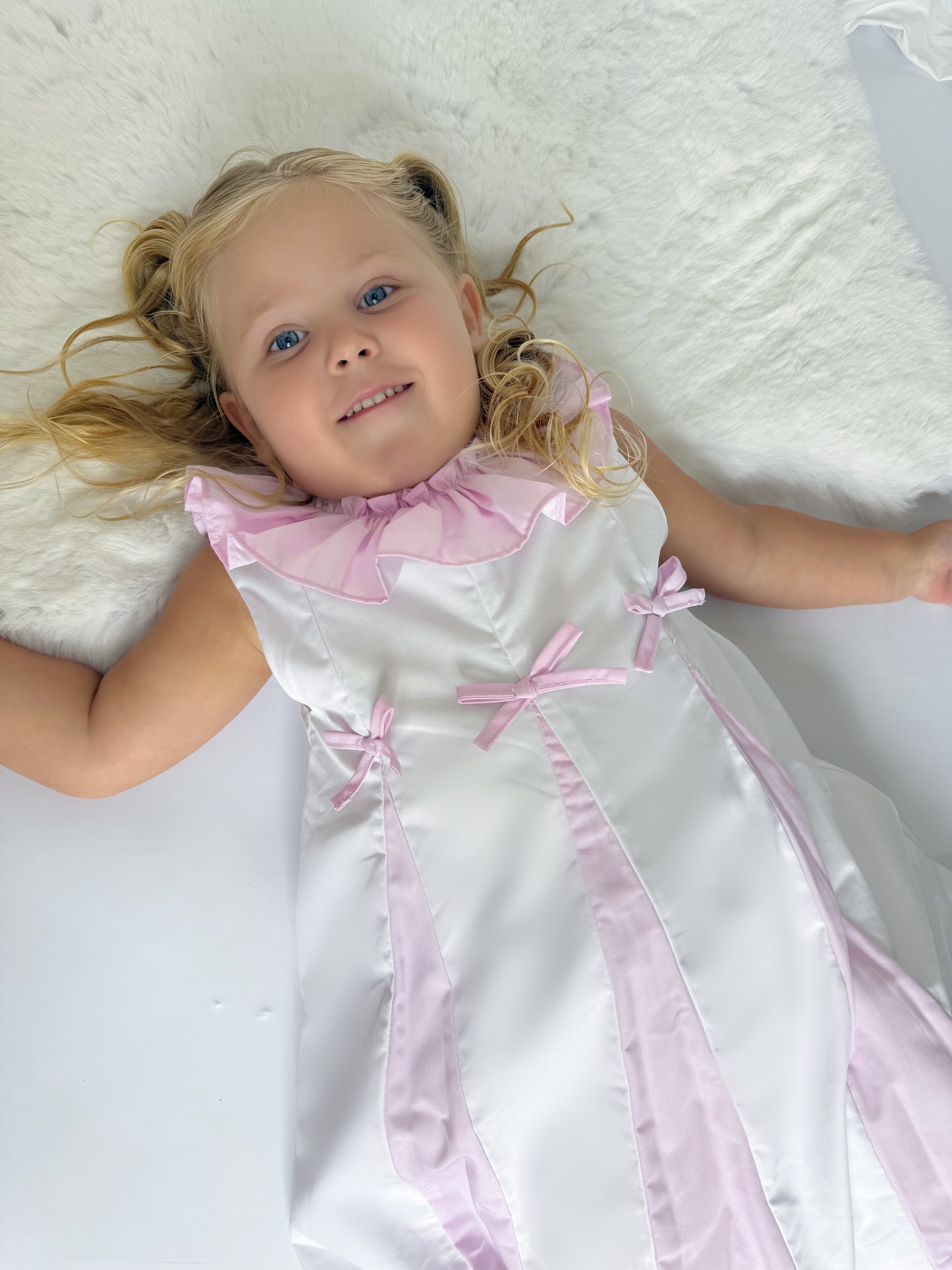 Ruffle pleated dress