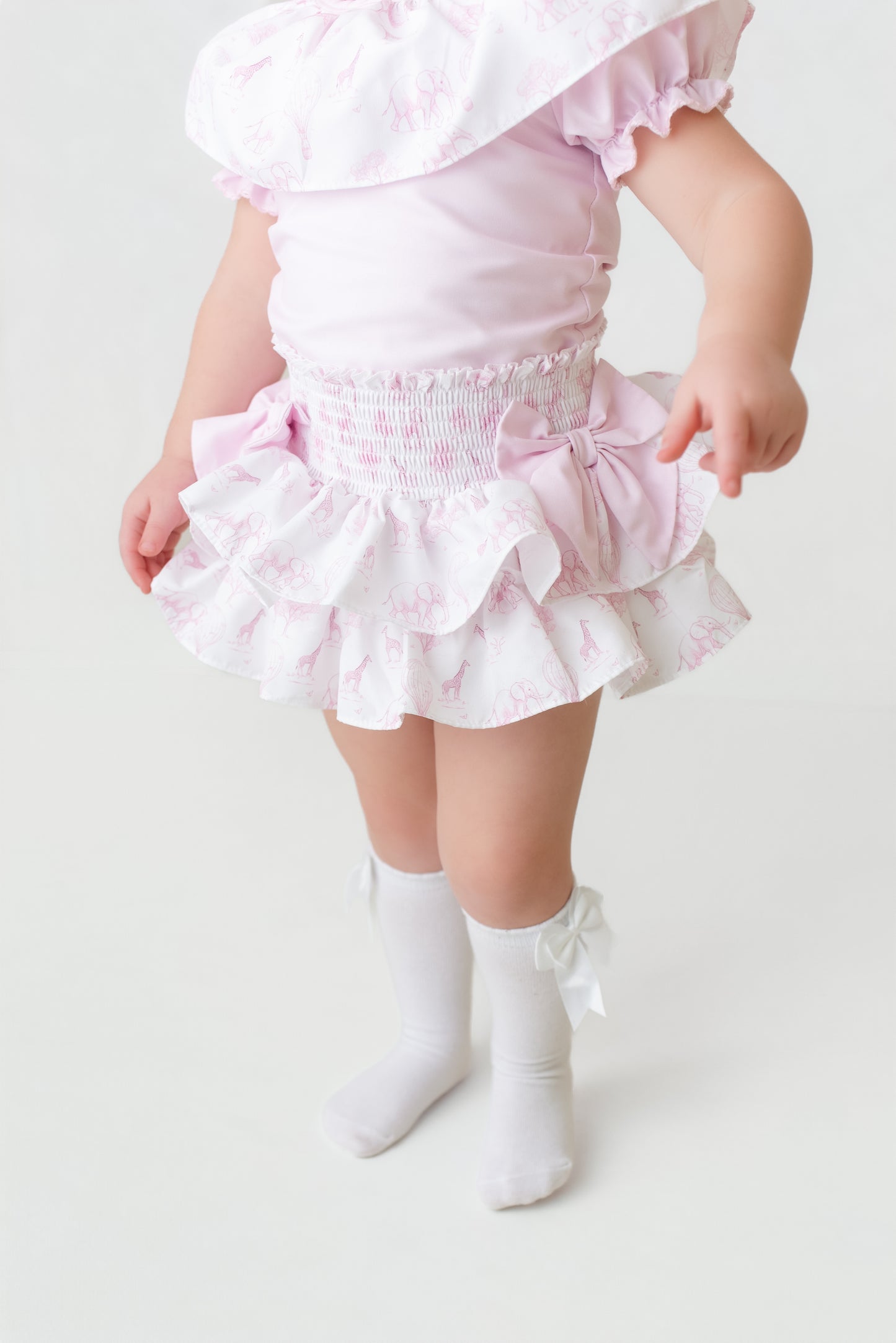 Girls safari toile bloomers set