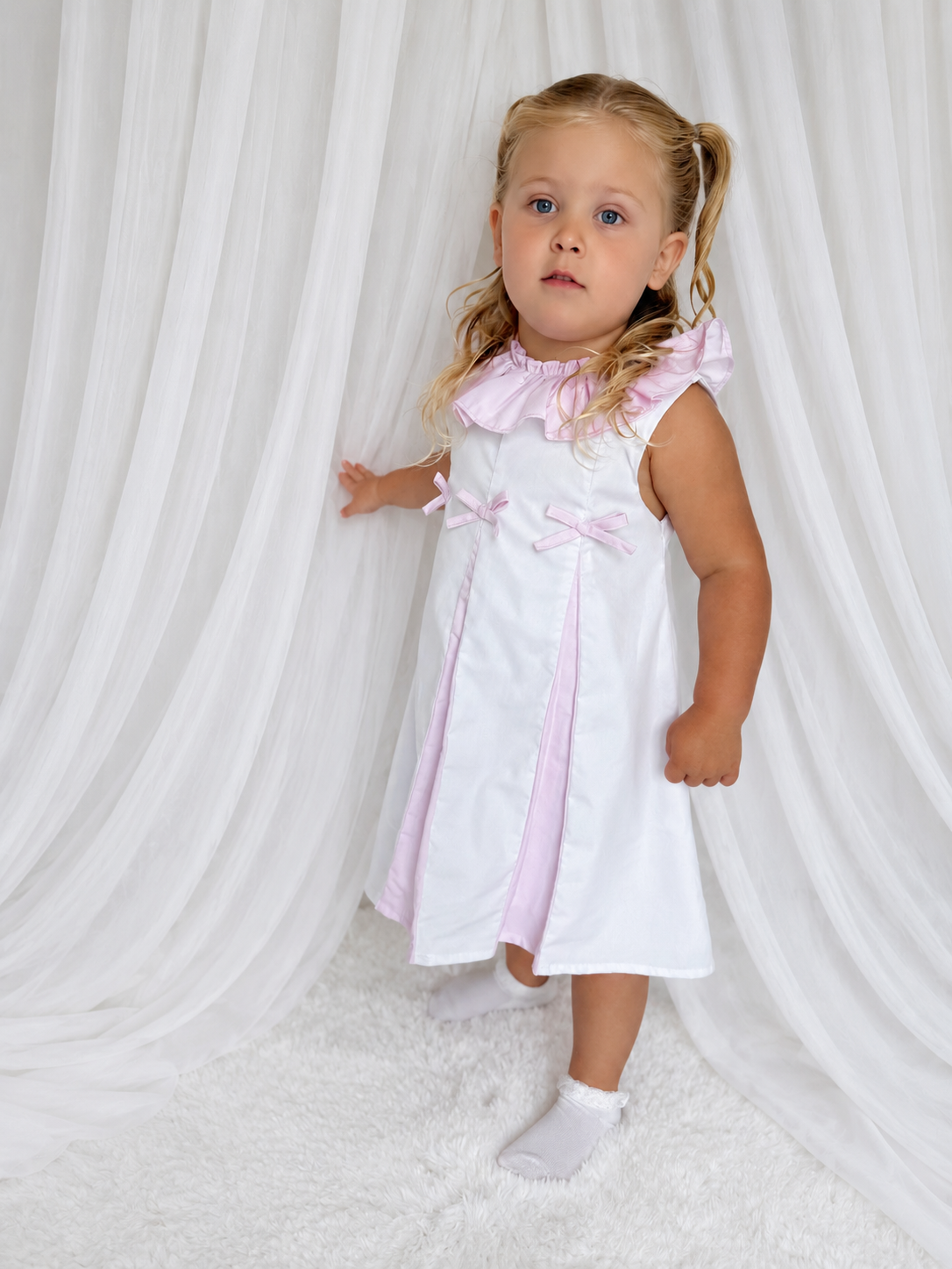 Ruffle pleated dress