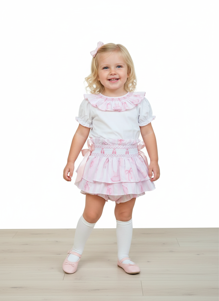 Smocked ballerina outfit