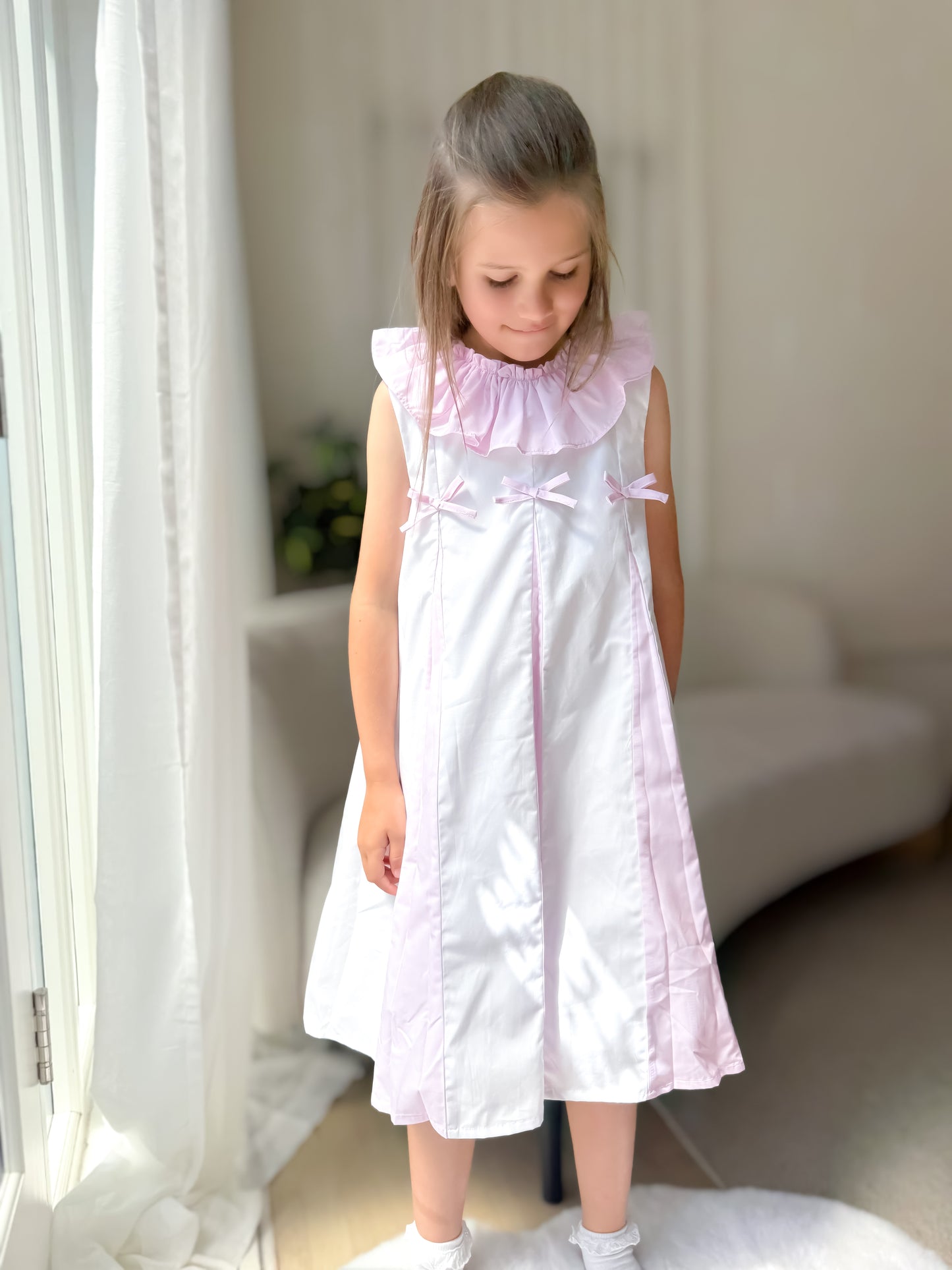 Ruffle pleated dress