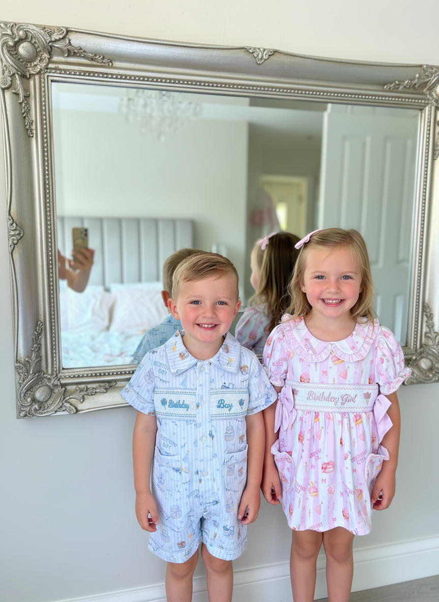 Birthday girl smocked pyjamas