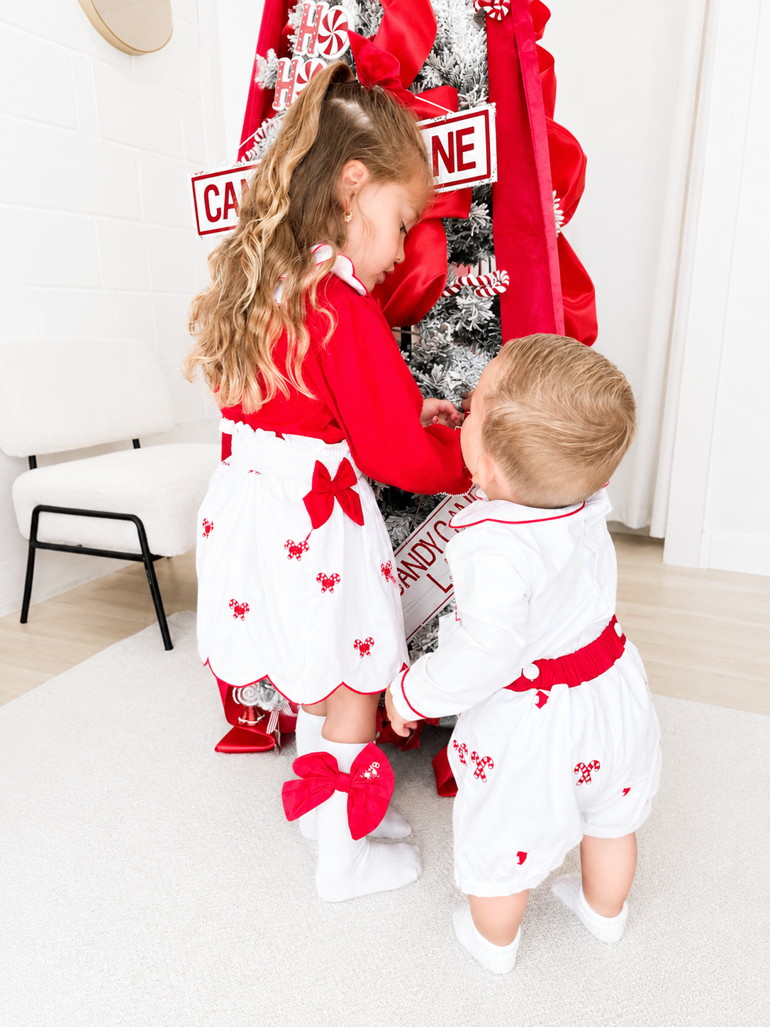 Candy cane lane skirt set PRE ORDER