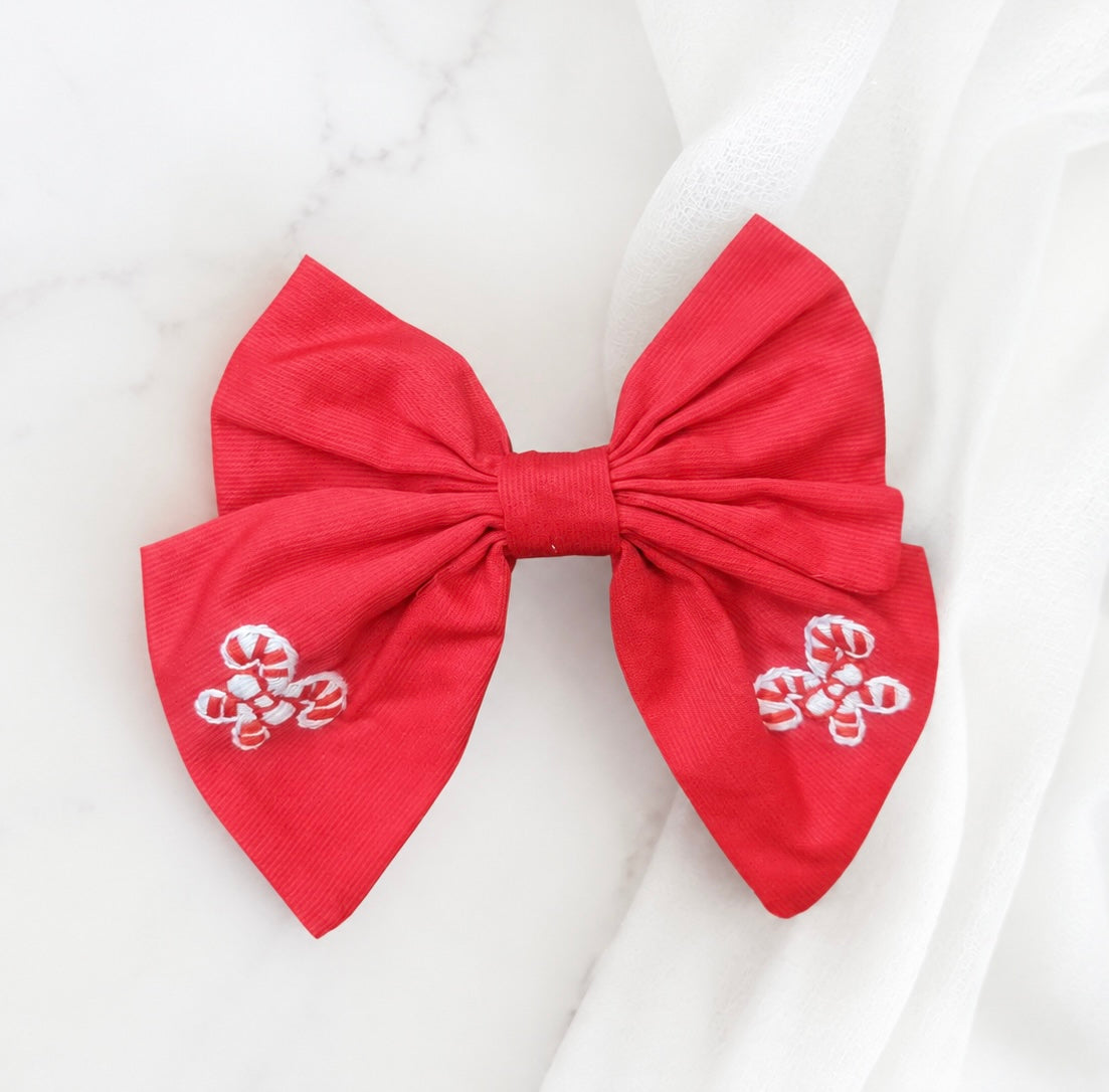 Candy cane lane Hairbow PRE ORDER
